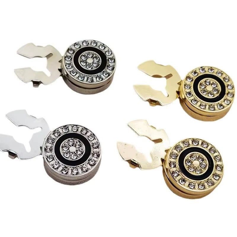 Crystal Ring Medallion Clip-Over Button (1 Piece)