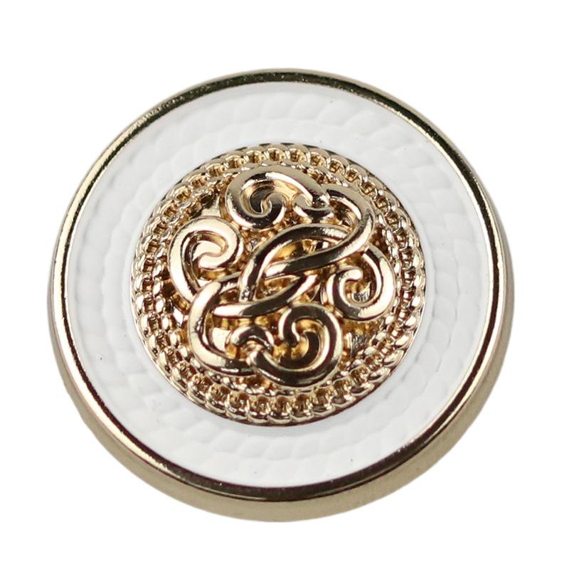 Vintage Enamel Medallion Clip-Over Button