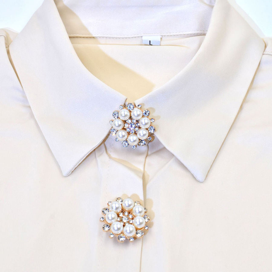 Pearl Radiance Crystal Clip-Over Button (1 Piece)