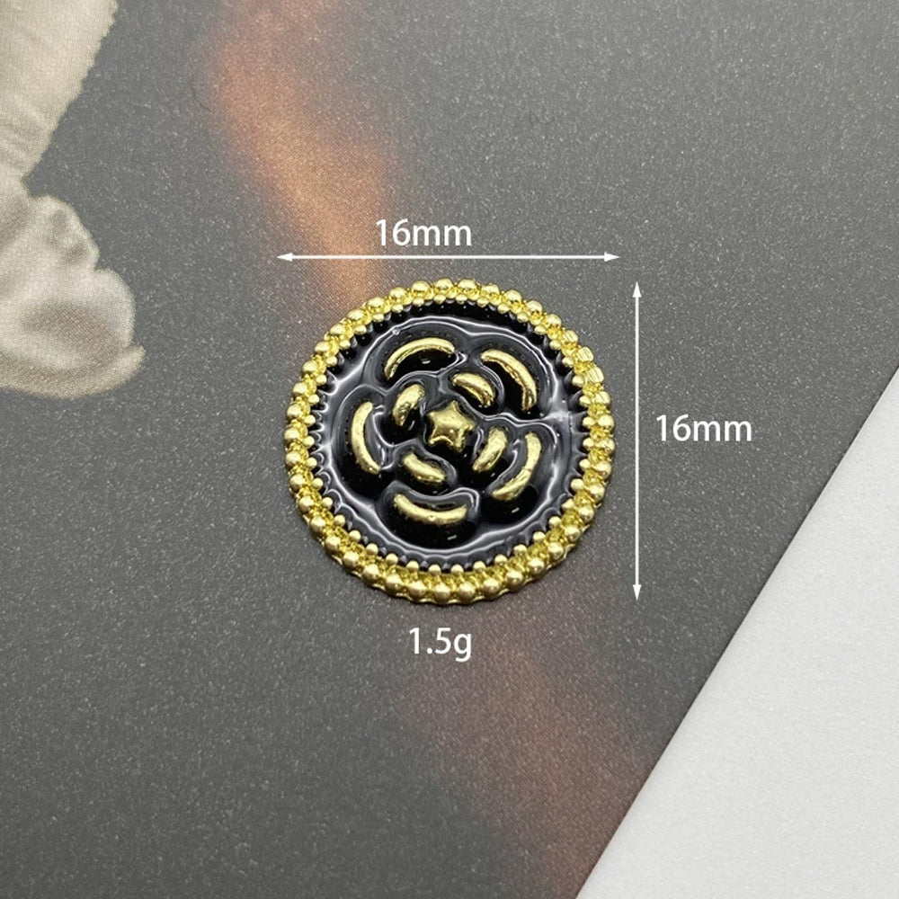 Classic Floral Medallion Clip-On Button (1 Piece)