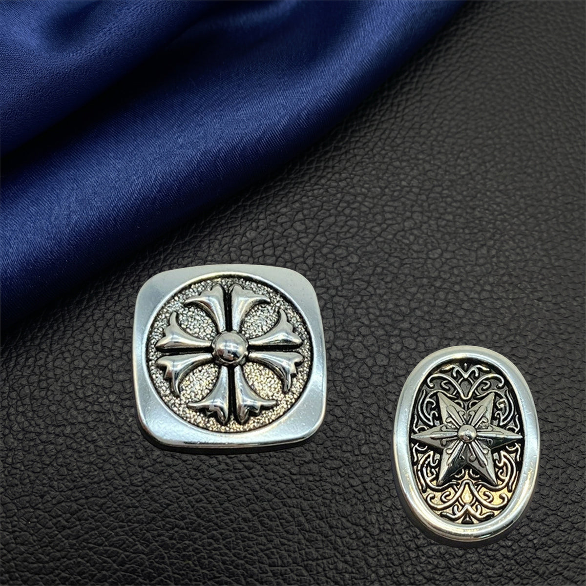 Antique Fleur & Filigree Clip-On Button (1 Piece)