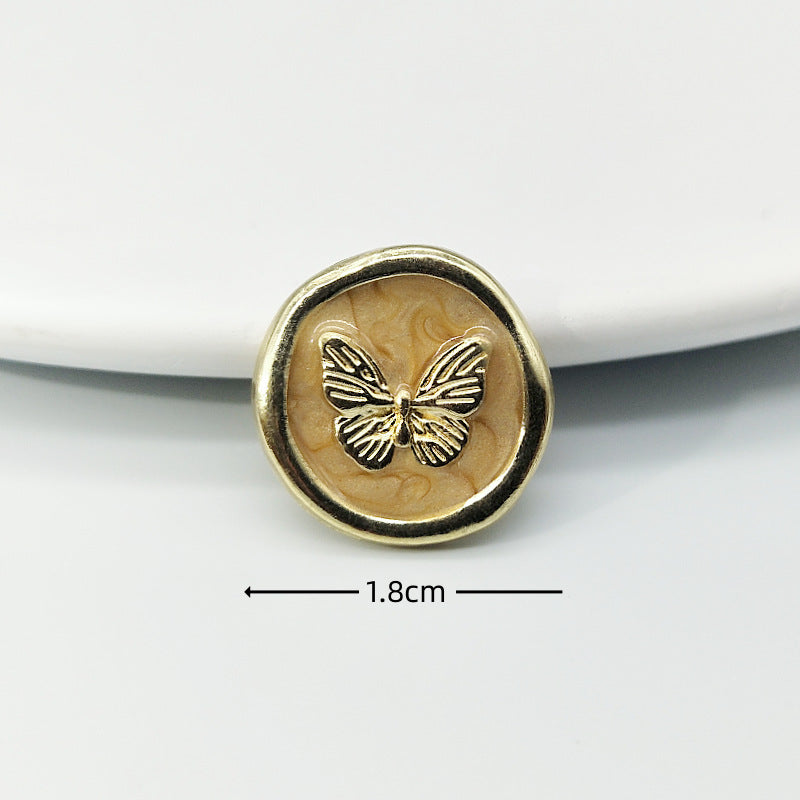 Butterfly Crest Clip-On Button (1 Piece)