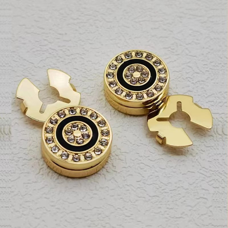 Crystal Ring Medallion Clip-Over Button (1 Piece)
