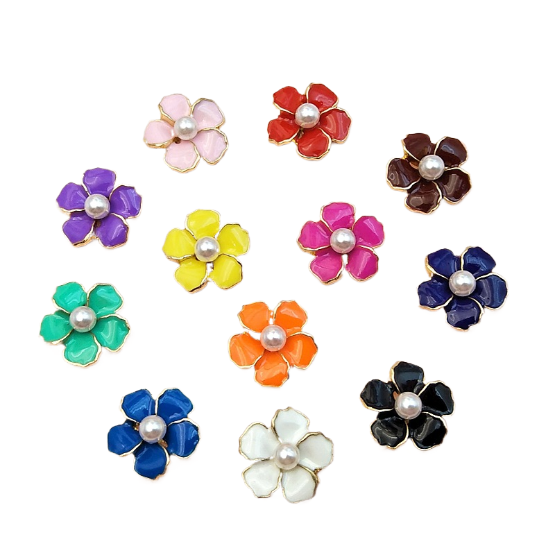 Petite Pearl Blossom Clip-On Button (1 Piece)